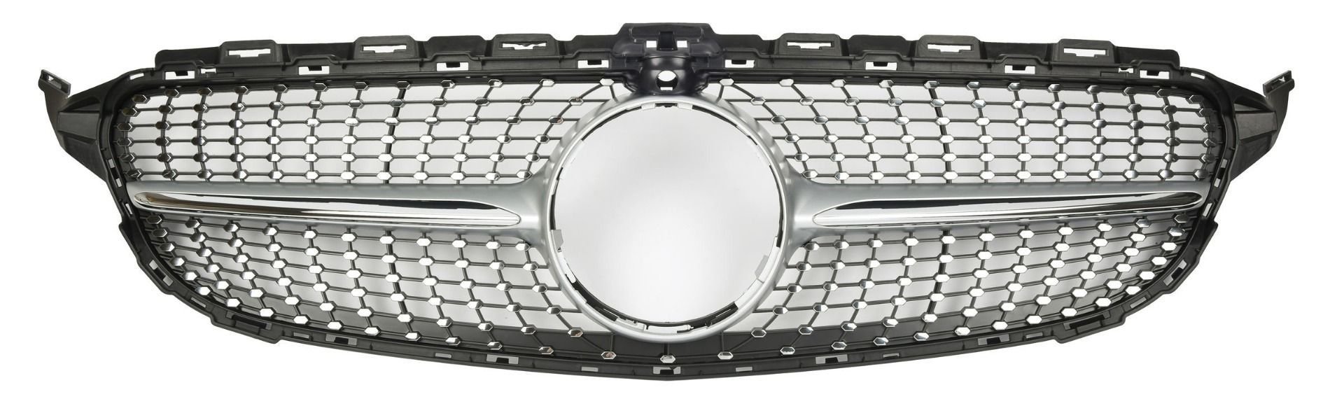M-B W205 Drop front grille silver 360 2014-2018 (Avantgarde)