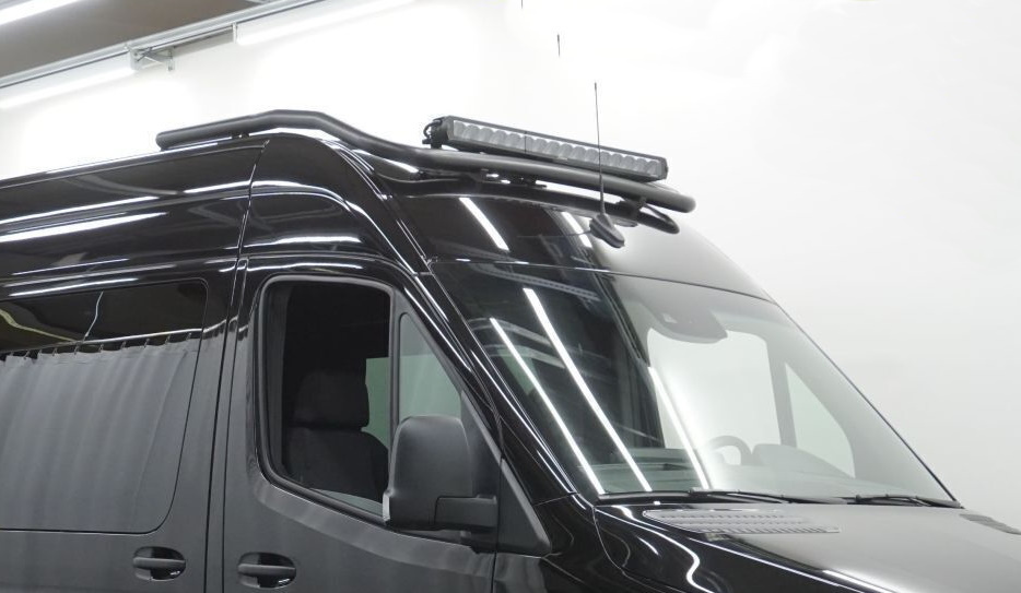 M-B Sprinter W906 Style roof light rail to front roof (Black)