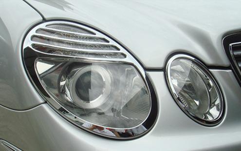 M-B W211 Etuvalon kromikehykset "facelift look"