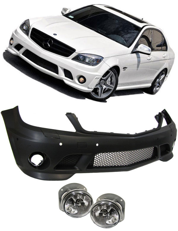 M-B W204 AMG Front bumper with fog lights