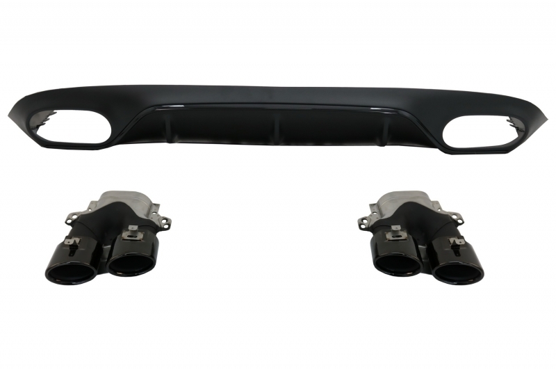 M-B E W213 Coupe (C238) Rear diffuser with black pipe ends