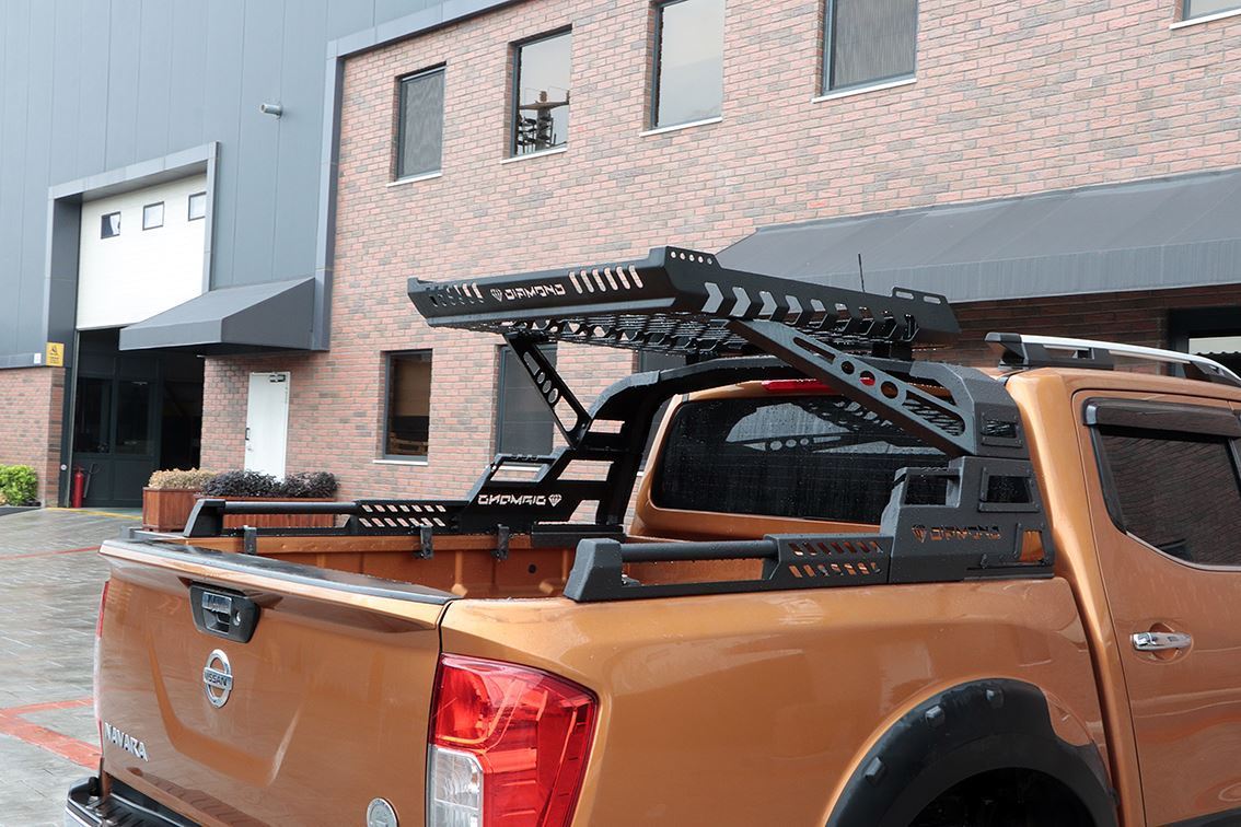 Black roll bar with platform