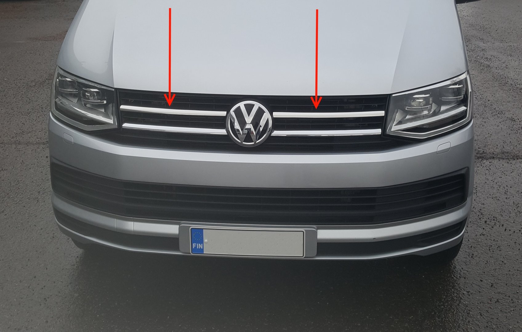 VW Transporter T6 Chrome grille trim set (2 pcs)
