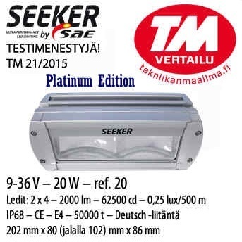 LED-lisävalo SAE Seeker 10P Platinium