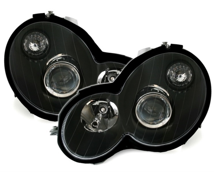 M-B C203 Sport-coupe dark projector lights