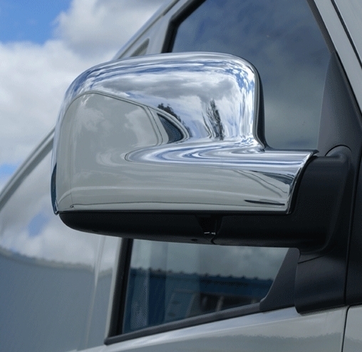 To Fit 2015+ Volkswagen Transporter T6 / Caravelle Chrome Mirror Covers