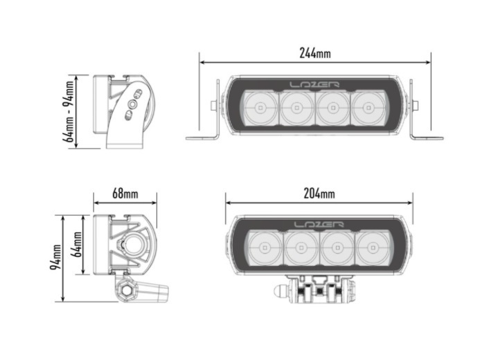 Lazer ST-4 Evolution led-lisäkaukovalo