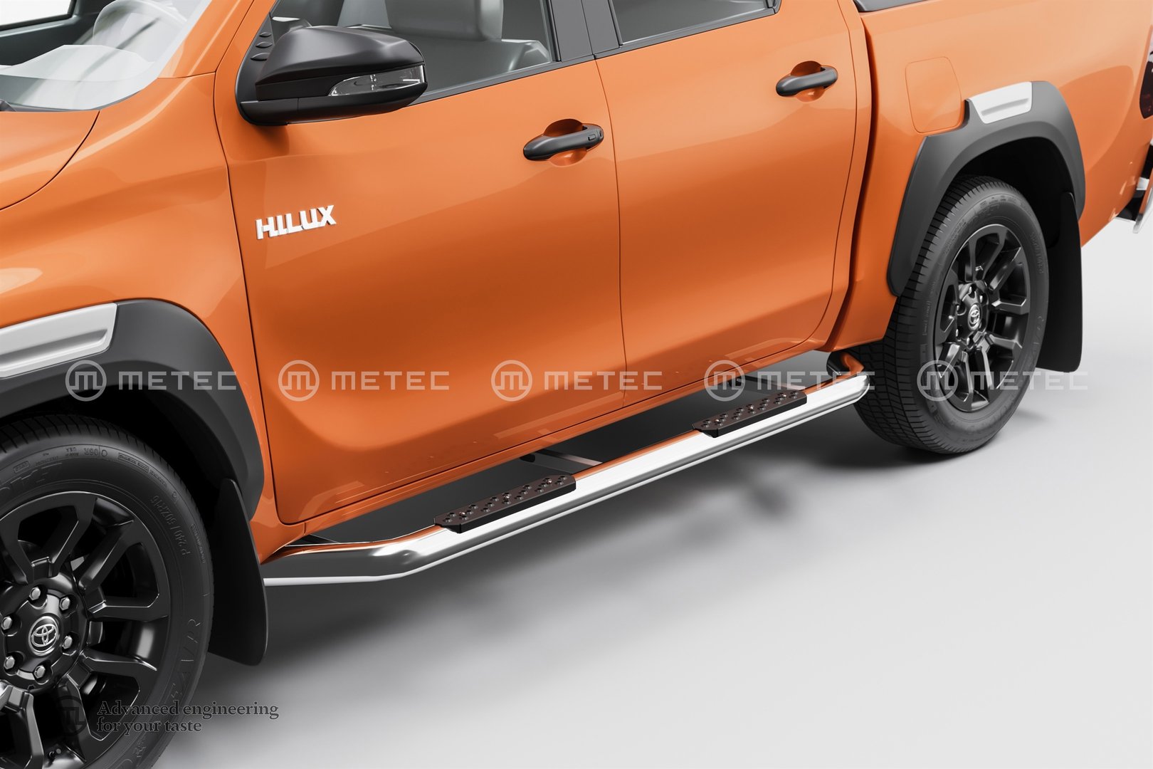 Toyota Hilux Side steps Double Cap 2016-> (Metec)