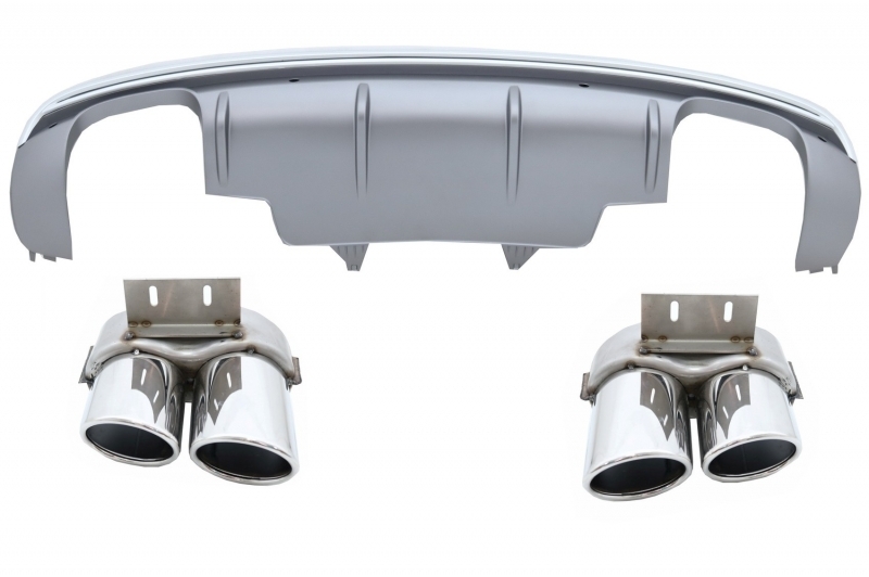 Audi Q5 Rear diffuser with muffler tips S-line 2013 - 2016