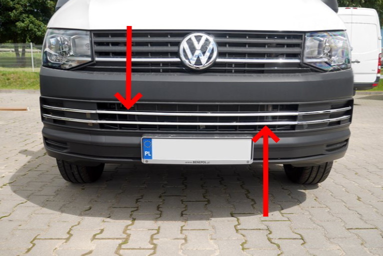 VW Transporter T6 Front bumber steamer 2-row