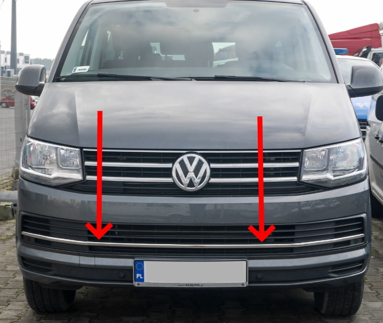 VW Transporter T6 Etupuskurin kromilista