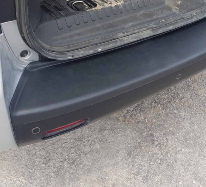 Opel Vivaro Rear bumber protector abs-plastic 2019-> Long XL