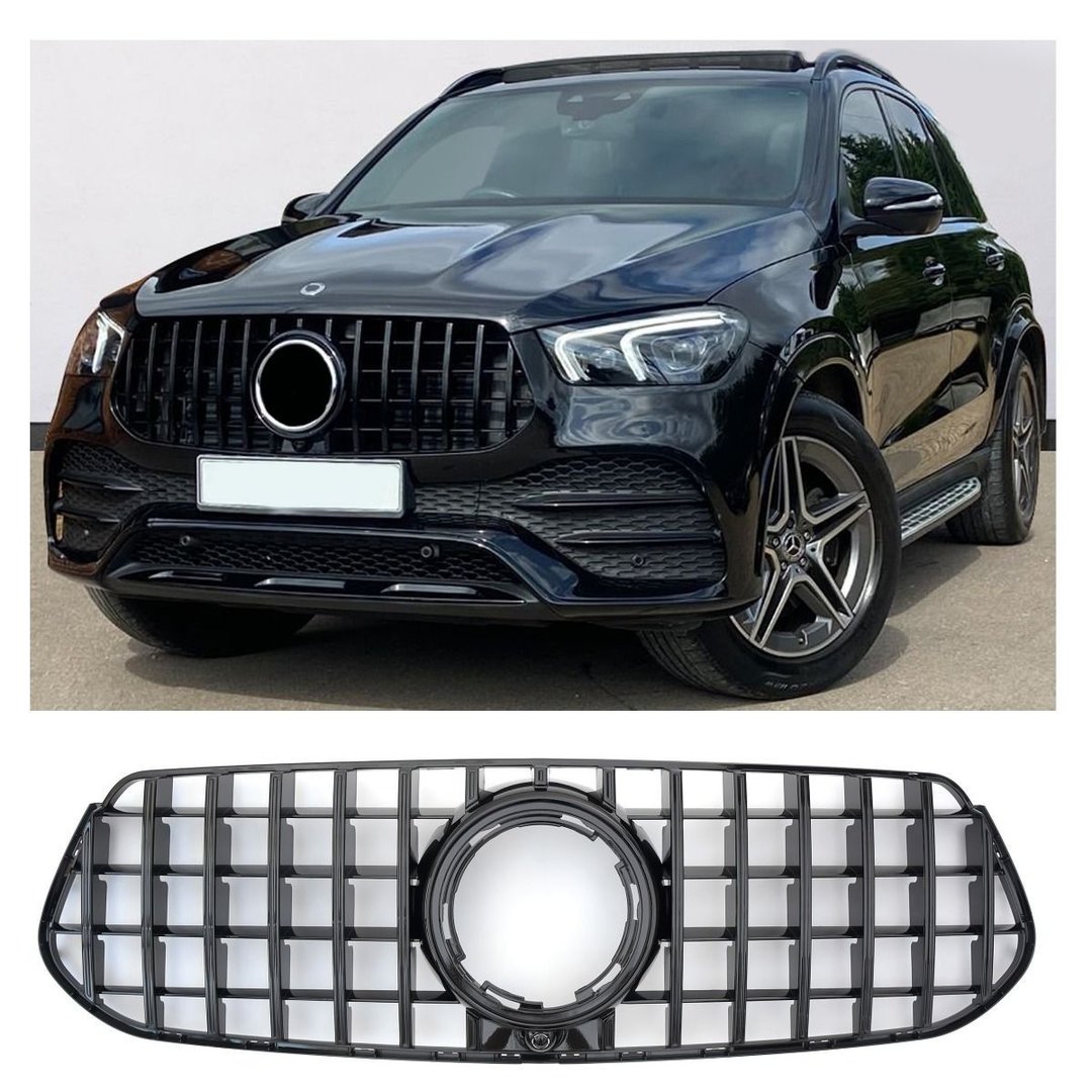 M-B GLE V167 Musta GT-R look-maski 2020-2023 AMG-line