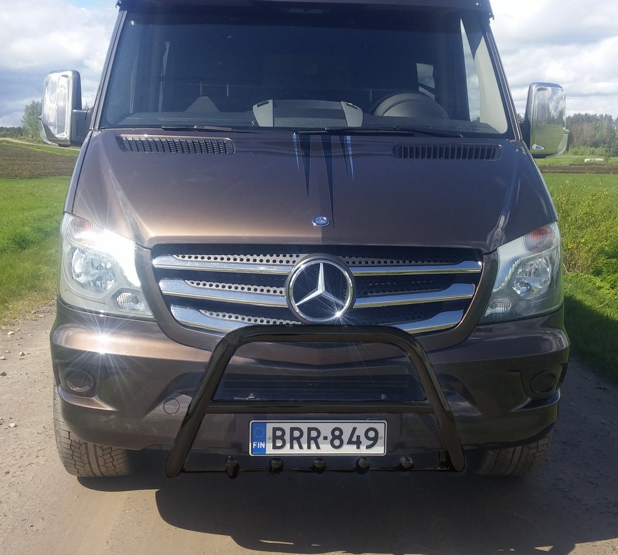 M-B Facelift Sprinter W906 Black front guard (with teeths)