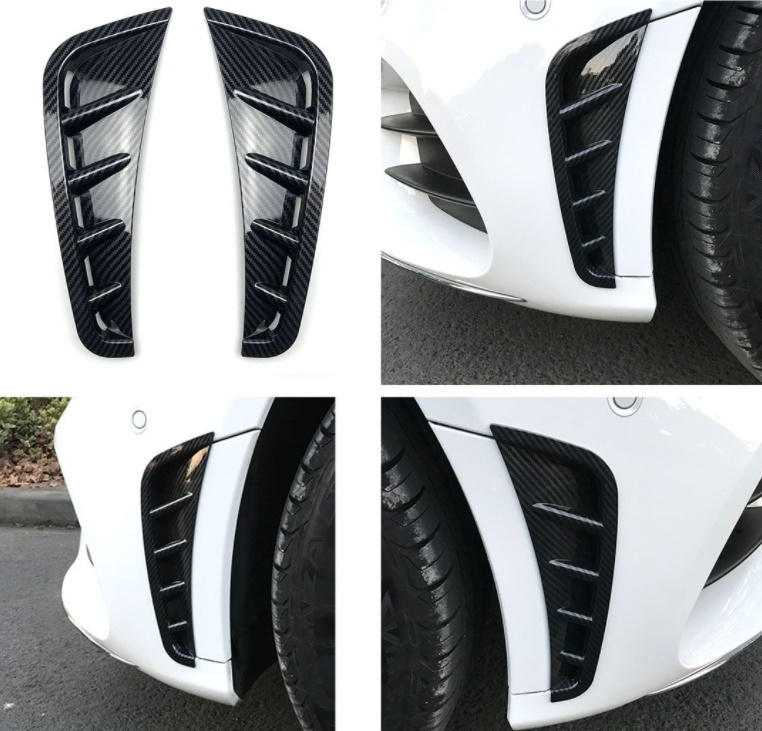 M-B W205 AMG-line front bumper add-ons for the side (Carbon)