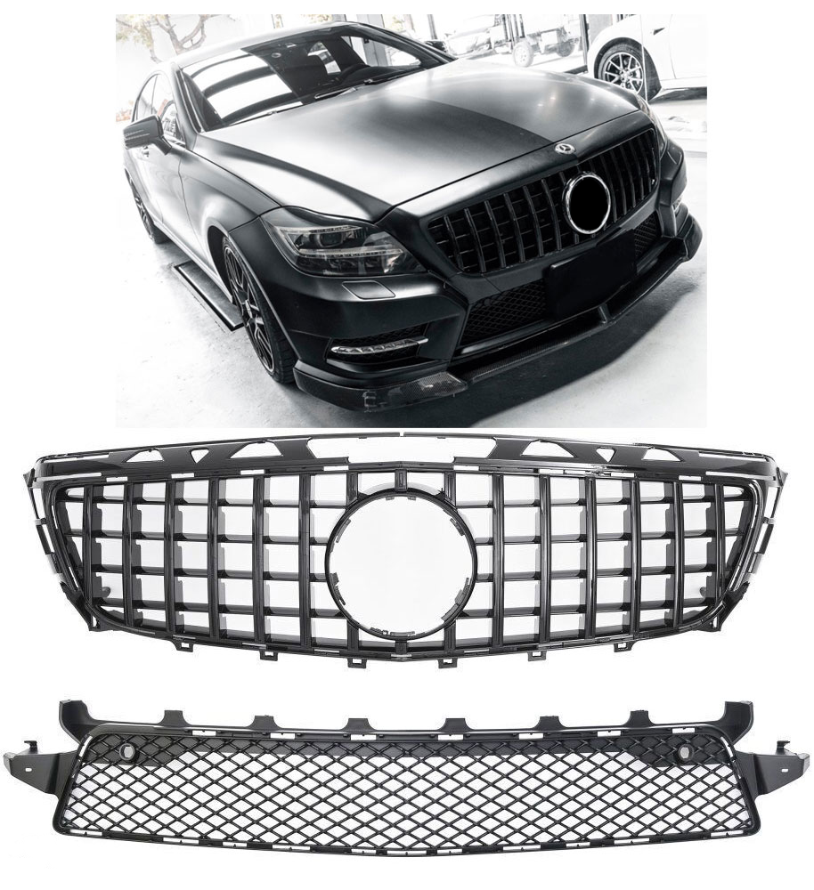 M-B C218 CLS Black GT-R grille AMG-Line bumper 2011-2014