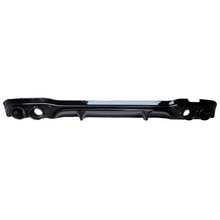 M-B W213 Rear diffuser with black round pipe ends