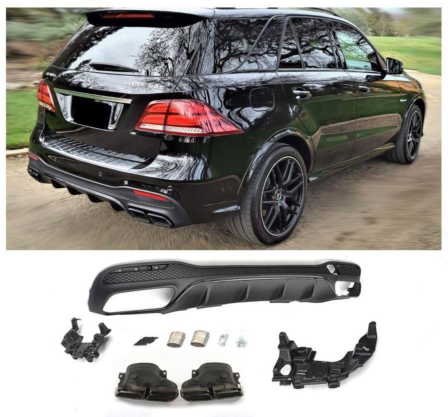 M-B GLE W166 Rear diffuser with black exhaust tips 2015-2019