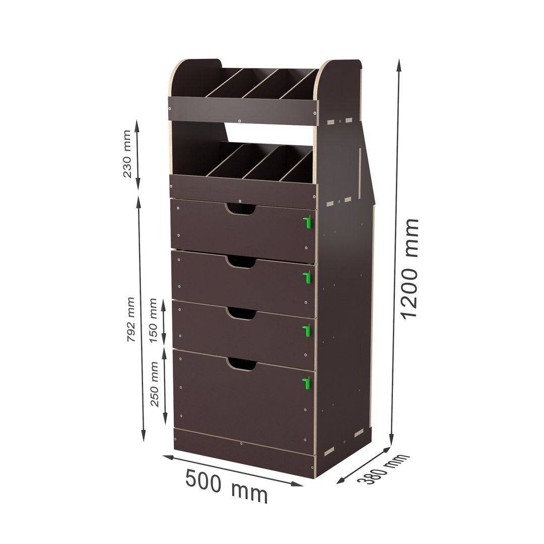 Vanerex van drawer VR-8 S 500 x 380 x 1200mm