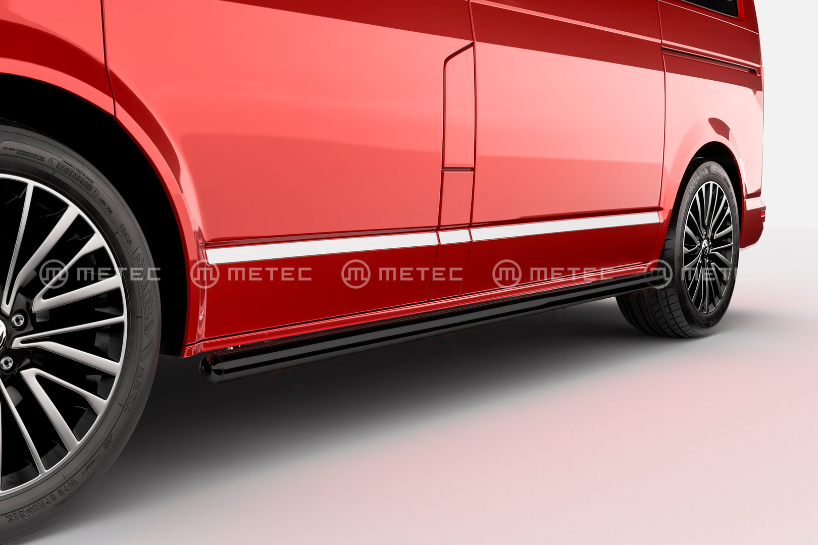 VW Transporter T5 and T5 Black side bars S-liner (Metec)
