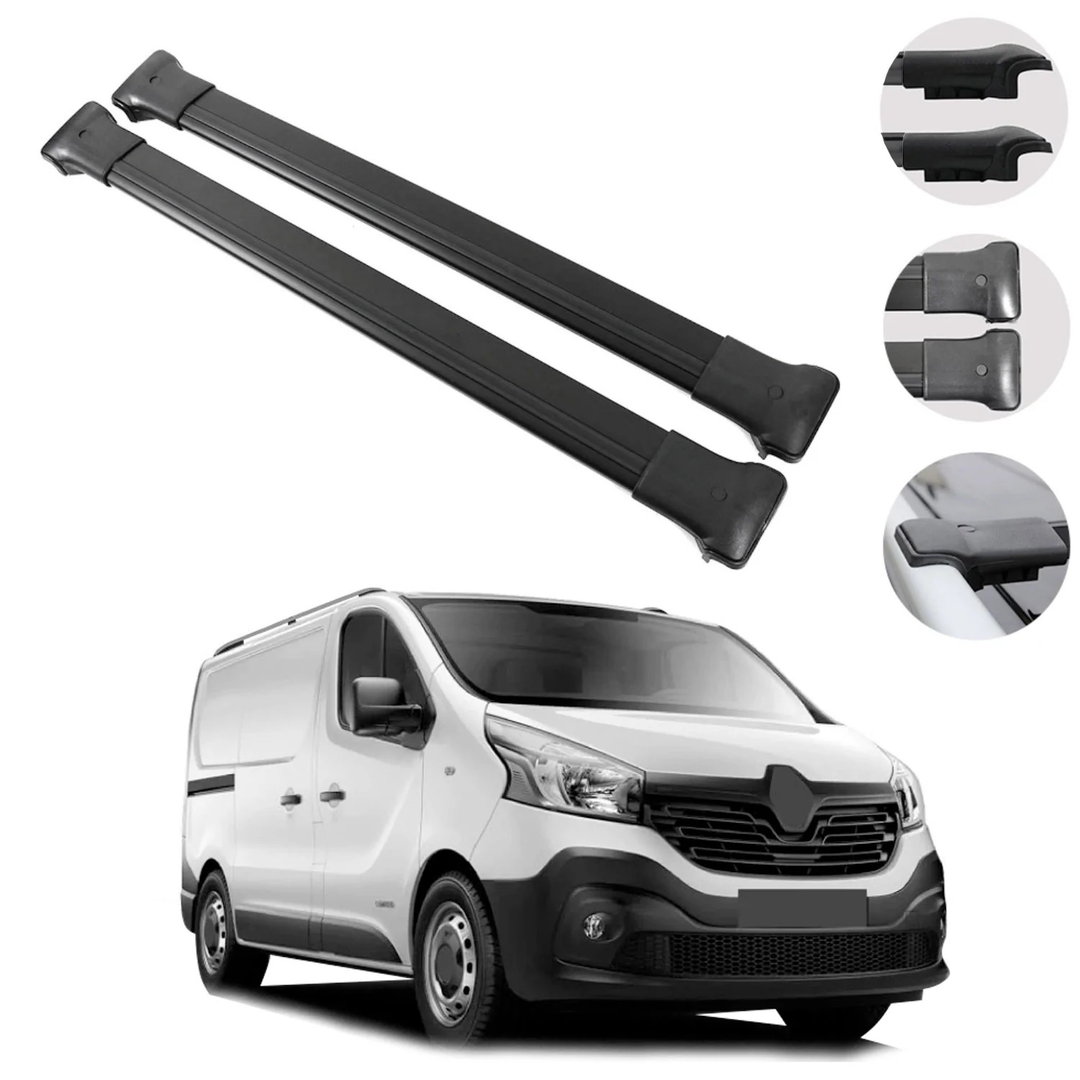 Black crossbars for Vivaro / Trafic / NV300 / Talento roof rails