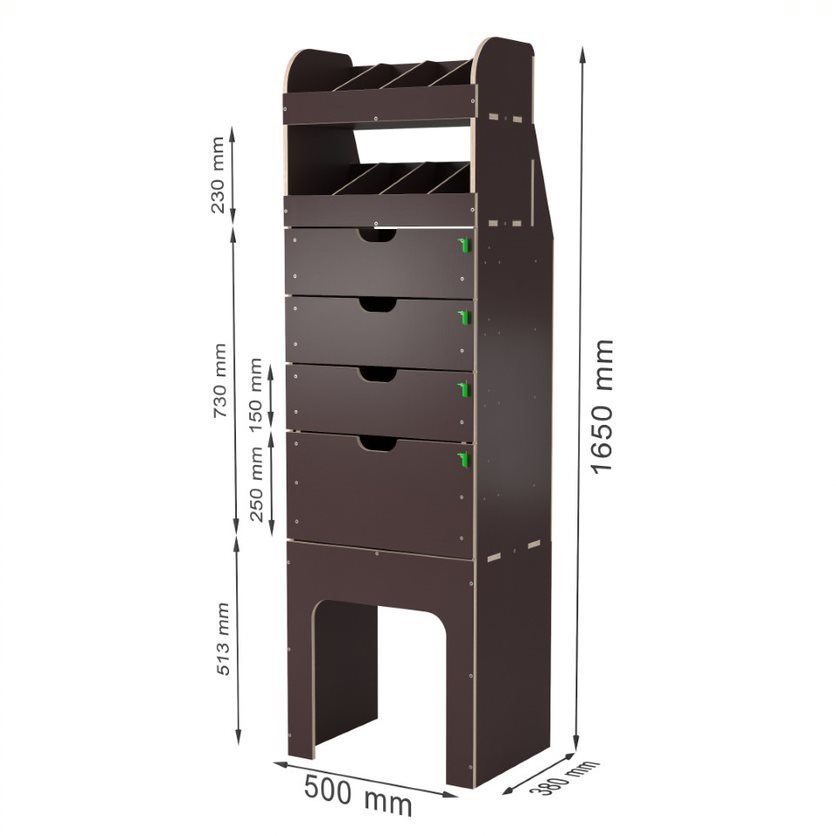 Vanerex van drawer VRL-1 S 500 x 380 x 1650mm