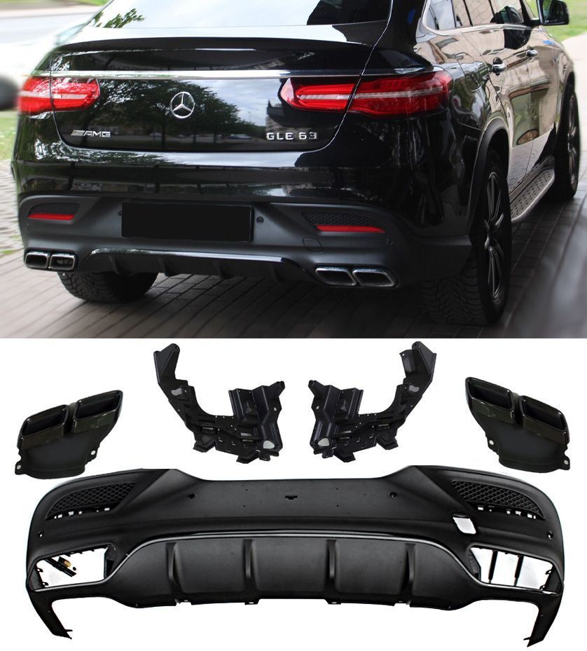 M-B GLE Coupe C292 Rear diffuser with black exhaust tips 2015-2019