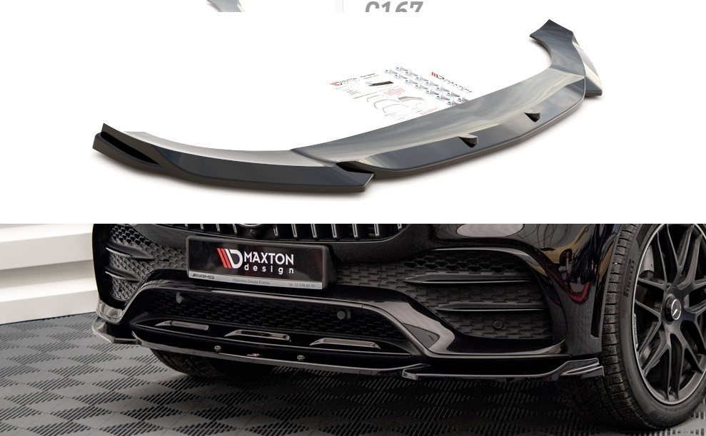 M-B GLE V167 Maxton etuspoileri AMG-line puskuriin 2020-2023