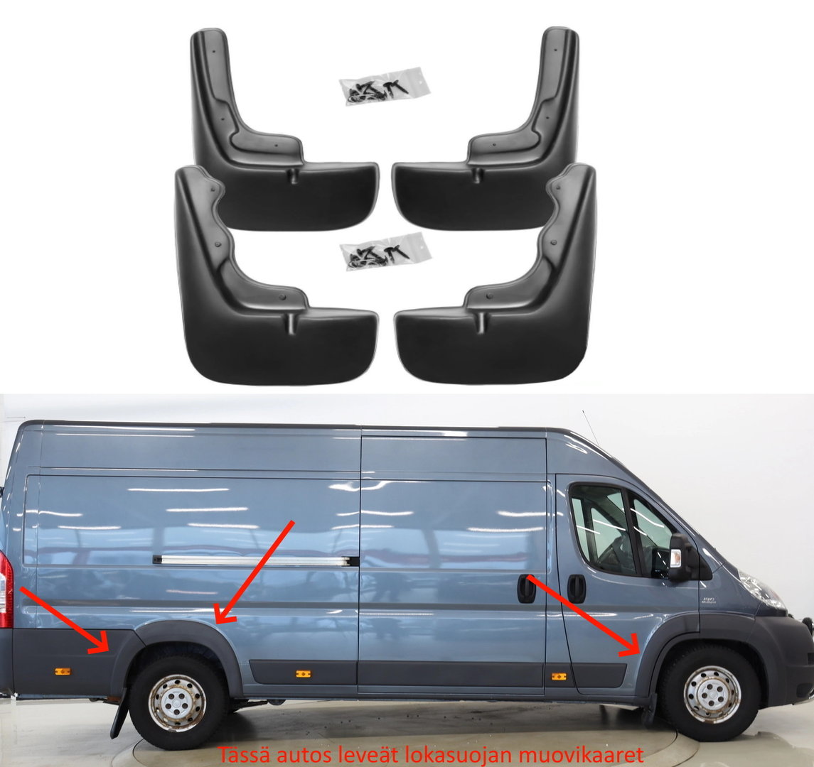 Fiat Ducato mud flaps (cars with wide fender arches)