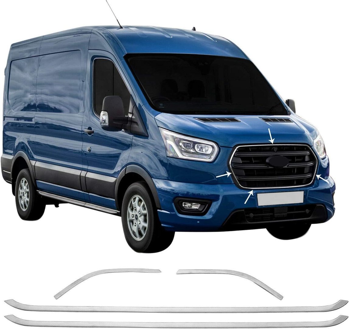 thumbnail image 2 of Front Upper Grille With Chrome Trim For 2020-2022 Ford Transit 150/250/350 – Autoplasticparts APC1490825TT 2 of 4
