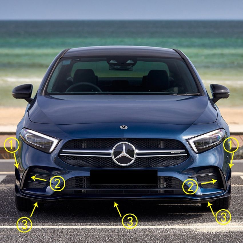 M-B A W177 Design front spoiler for AMG-Line cars