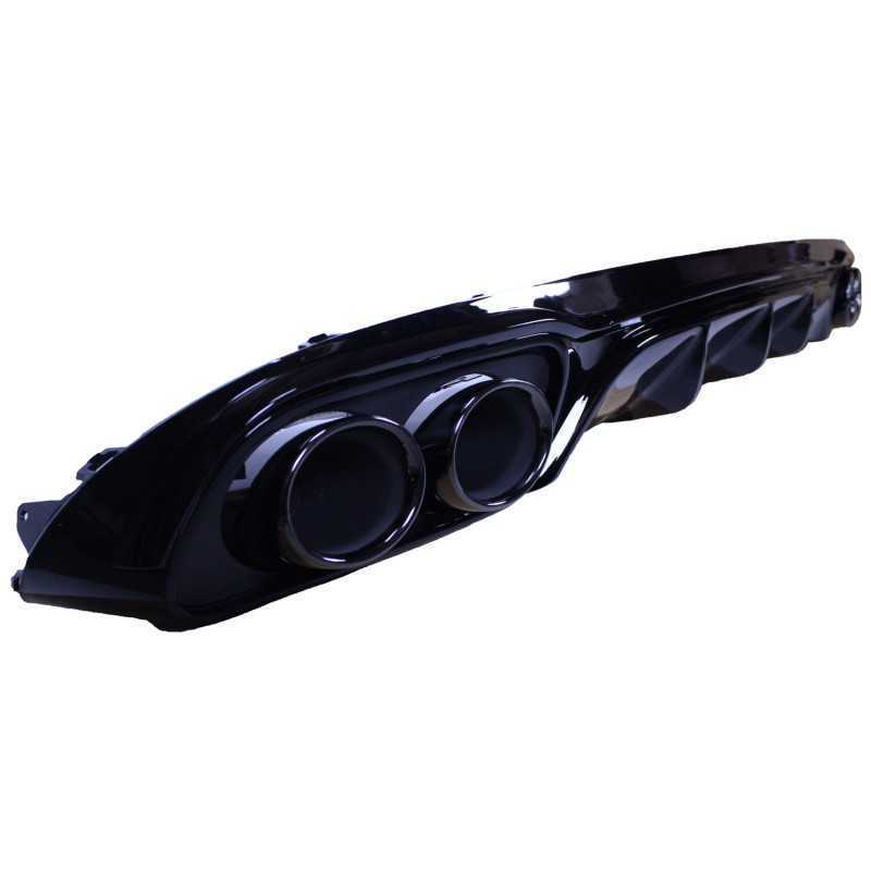 M-B W213 Rear diffuser with black exhaust tips for standard bumper