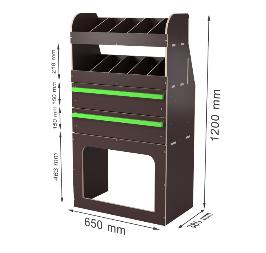 Vanerex van drawer VR-9 S 650 x 380 x 1200mm