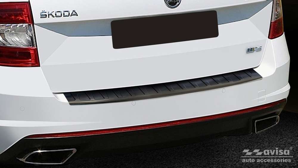 Skoda Octavia RS Black rear bumper protection cover Cover strip