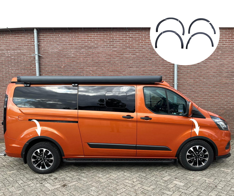 thumbnail image 2 of ALVM Chrome Fog Light Lamp Trim Covers For Ford Transit Custom (2018+ Models) – Stainless Steel 2 of 6