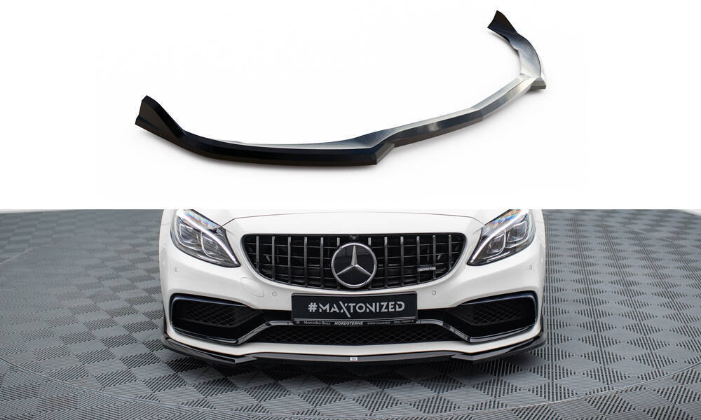 M-B W205 Maxton etuspoileri C63 AMG puskuriin