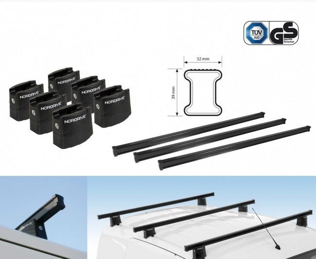 Transit Pipe Rack Ford Transit Custom Roof Racks 3-pipe 2024-> - Transit roof racks