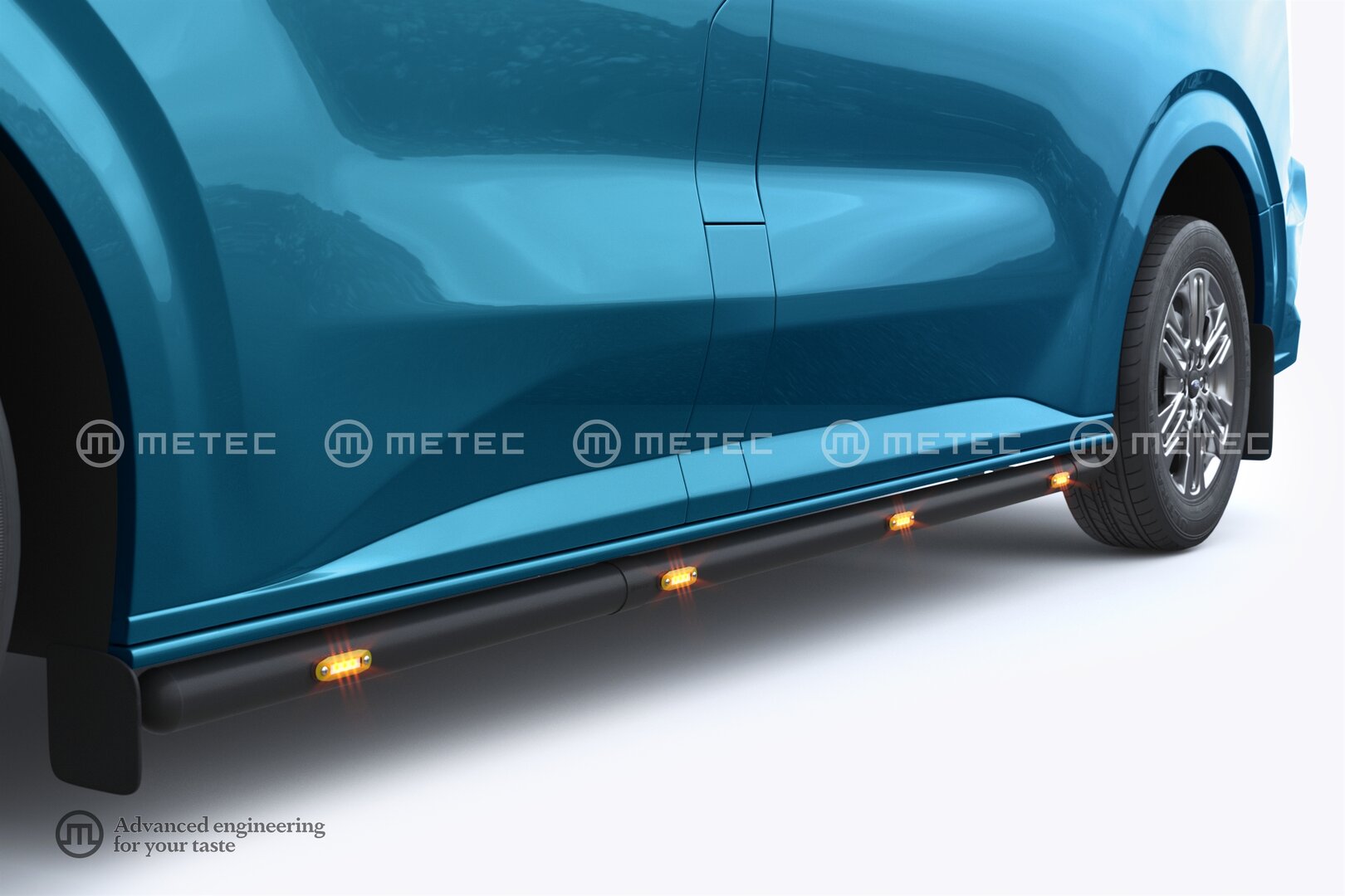 Ford Transit Custom Black led-side bars 2024-> (Metec)