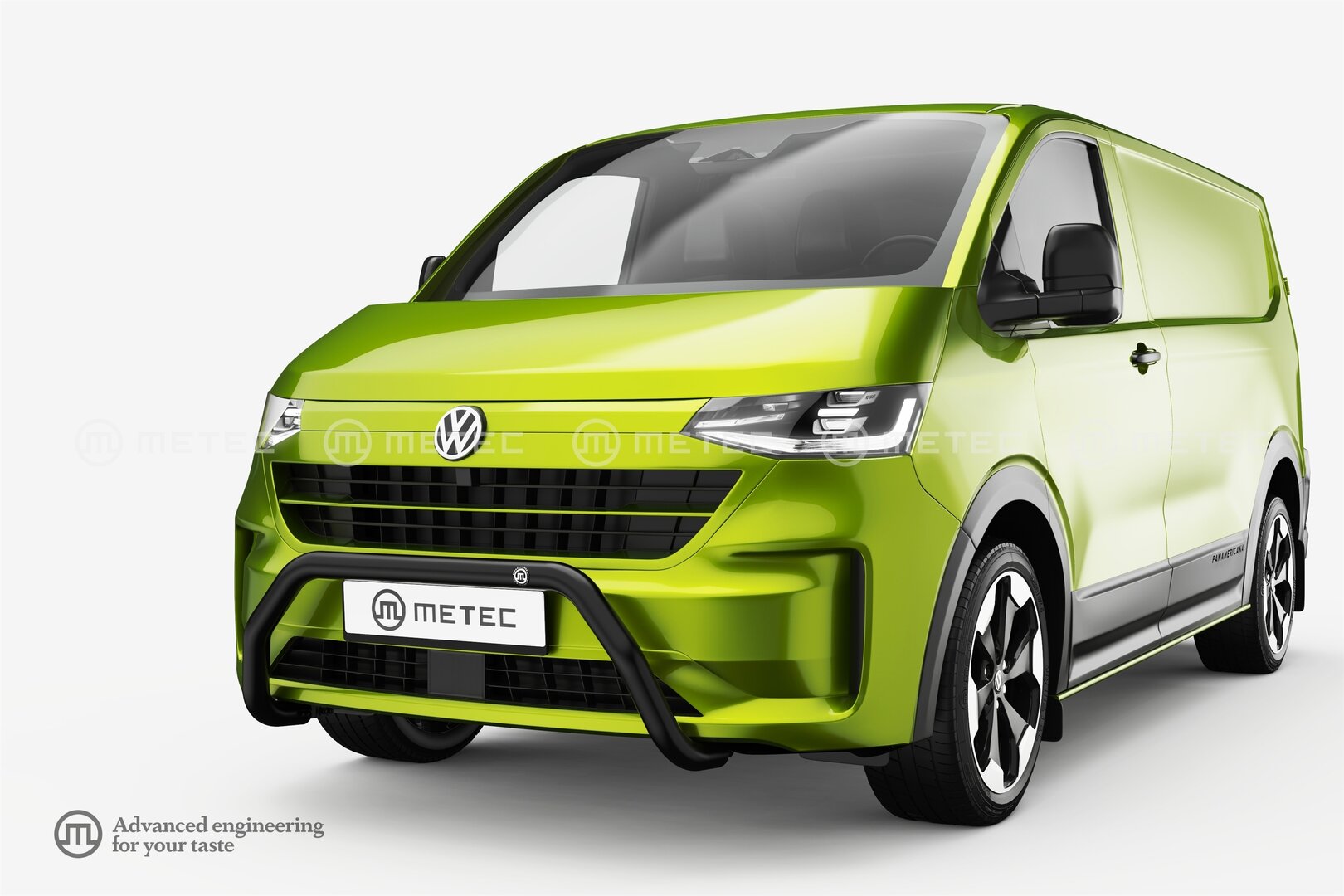 VW Transporter T7 Musta valorauta (Metec)