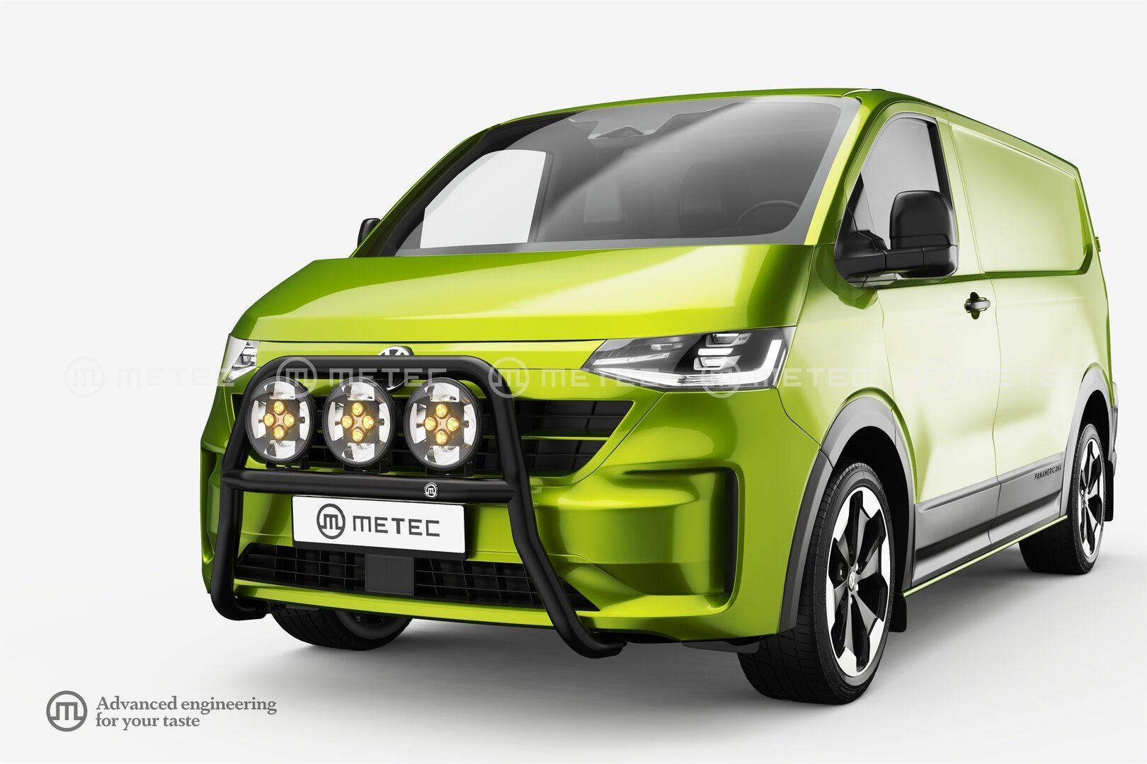 VW Transporter T7 Musta valorauta (Korkea malli)