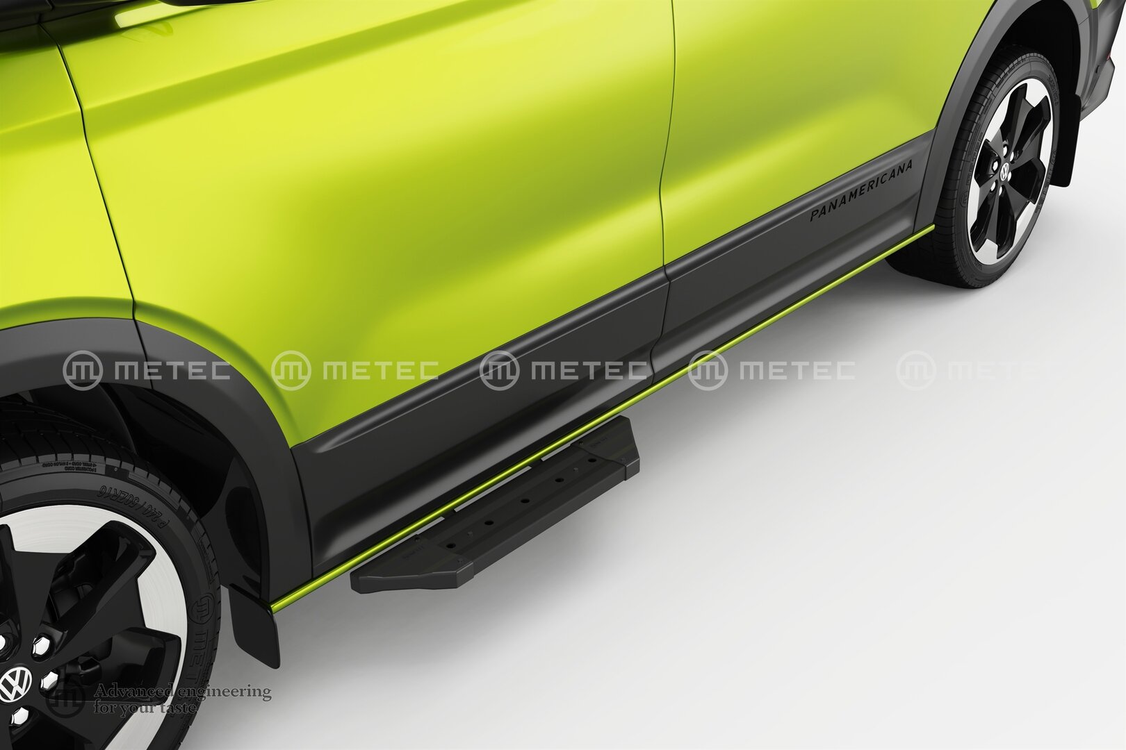 VW Transporter T7 Musta askelma etuovelle