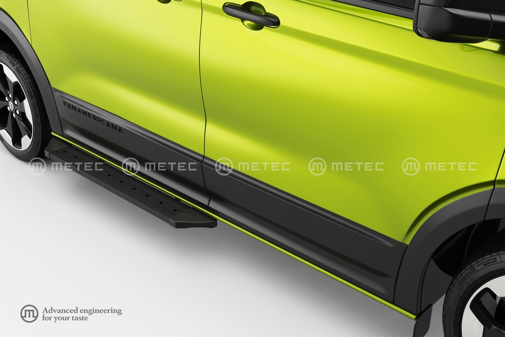 VW Transporter T7 Musta askelma liukuovelle