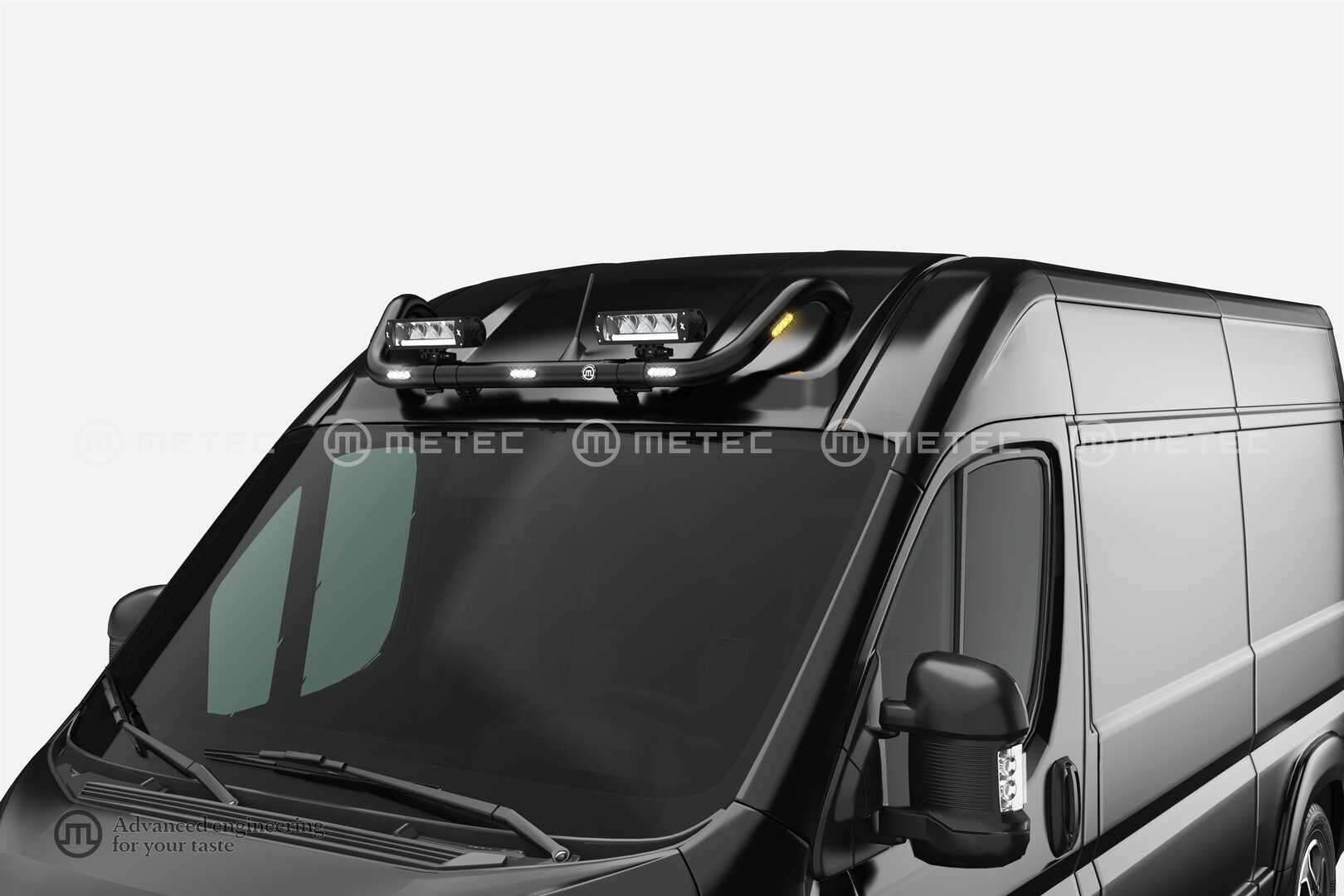 Toyota Proace Max Musta valoteline katolle eteen ledeillä