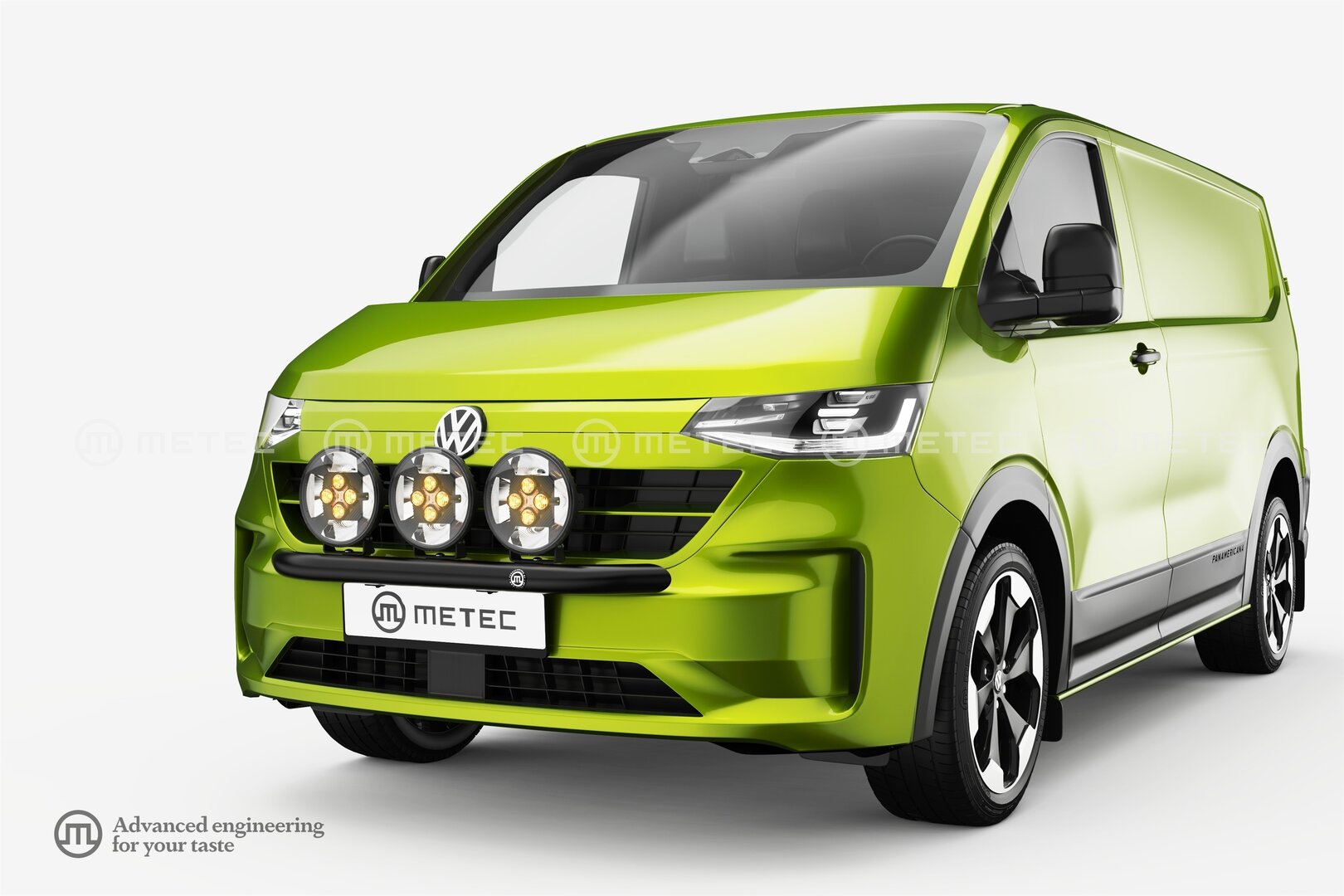 VW Transporter T7 Musta pieni valoteline