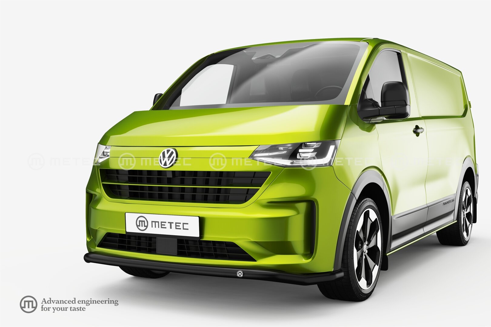 VW Transporter T7 Musta etupuskurin suojarauta
