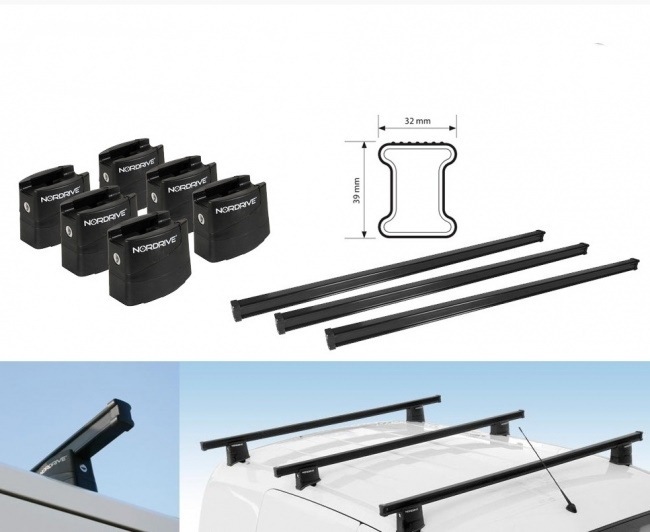 Ford Transit Connect Kattotelineet 3-putkea 2025->