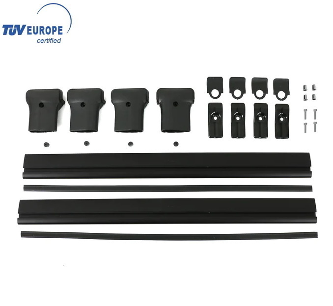 Mustat taakkatelineet Ford Transit Connect 2025- kattokaiteisiin