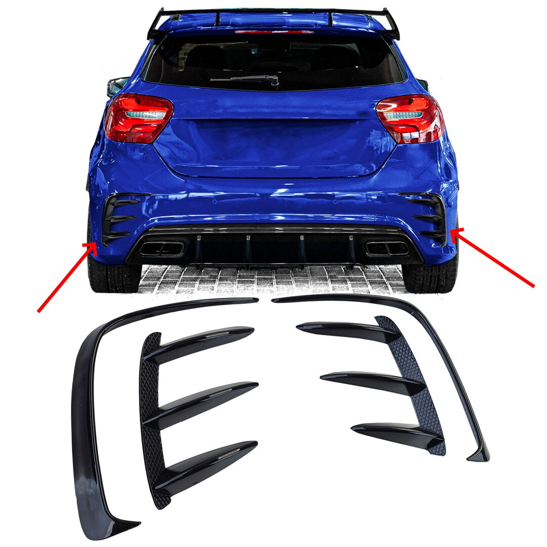 M-B A W176 Rear bumper spoiler wings 2012-2018