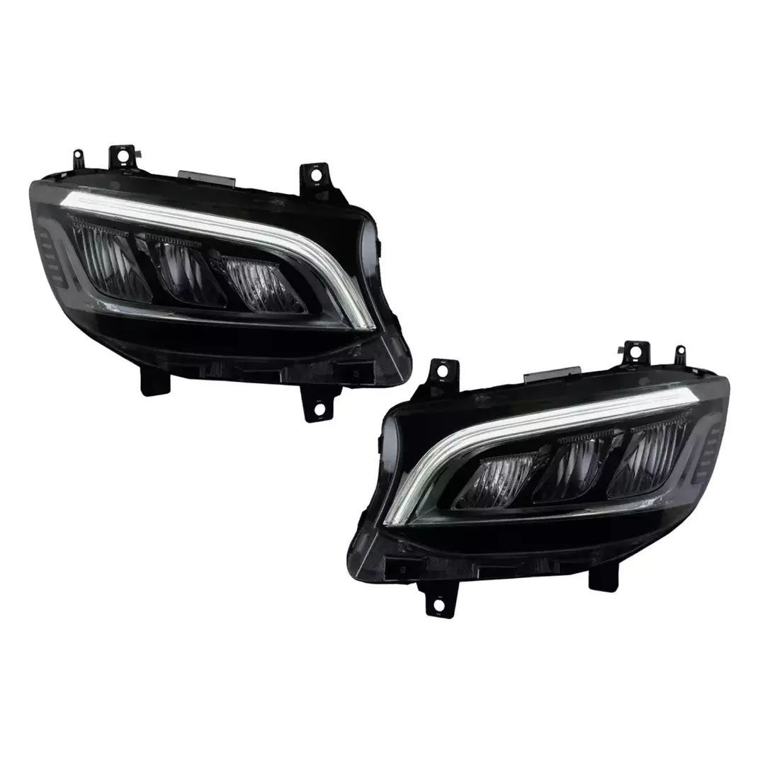 M-B Sprinter W907 Tummat LED-ajovalot halogen valojen tilalle