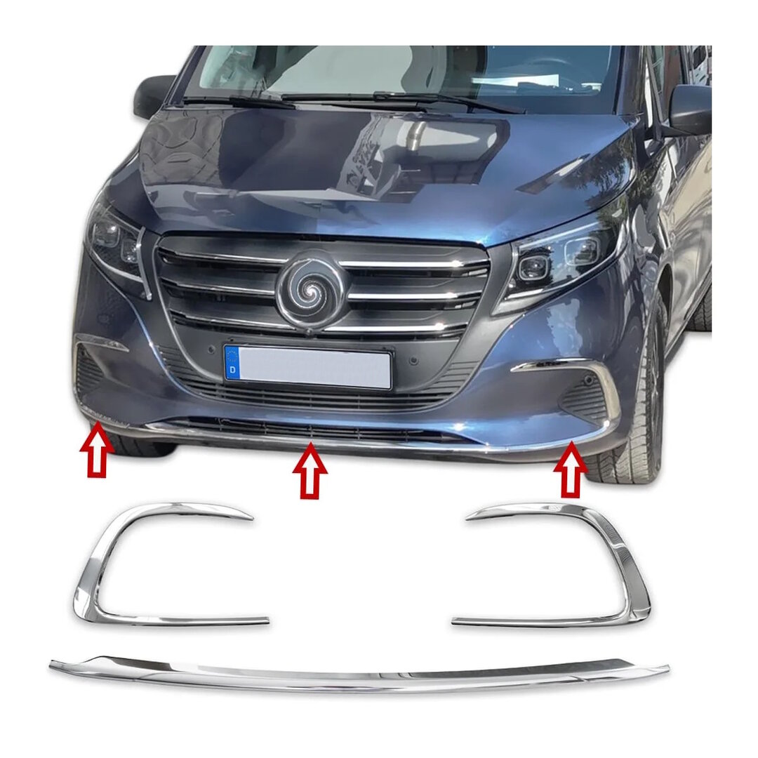 M-B Vito W447 Etupuskurin alaosan kromisarja 2024-> (liimattava)